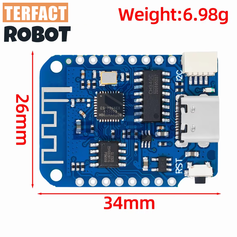 لوحة إنترنت الأشياء WEMOS D1 M - مراجعة Esp8266 Nodemcu Board وسعره